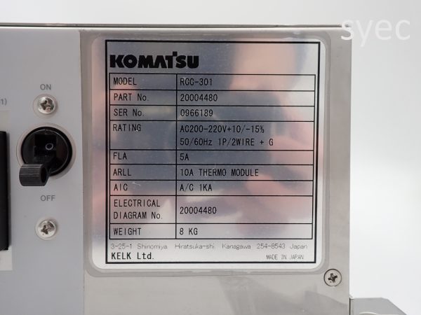 KOMATSU CONTROLLER RCC-301 - Image 6